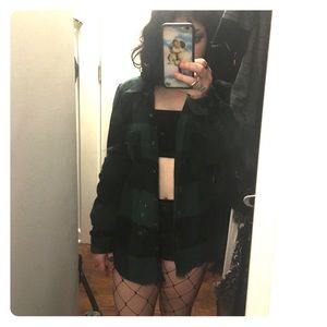 green and black flannel